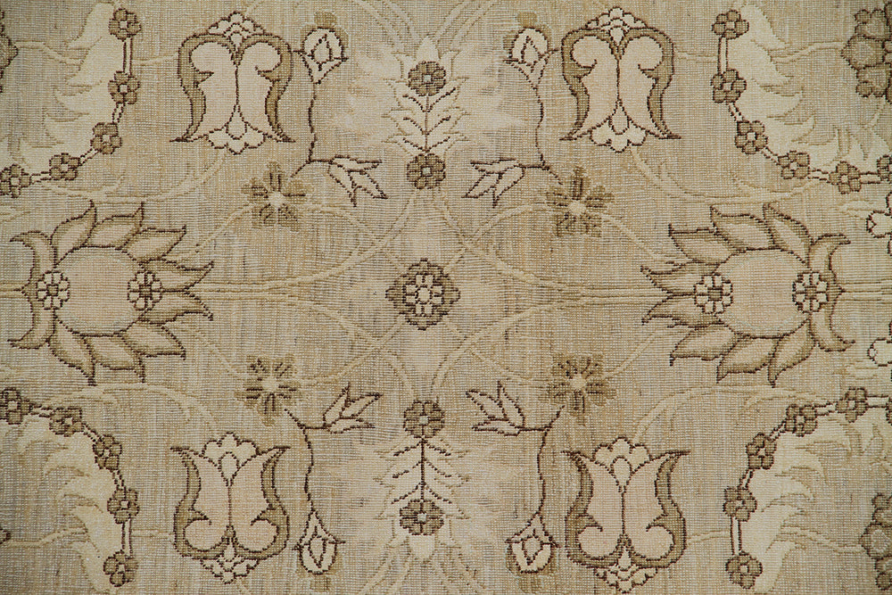 9'x6' Afghan Rug | Wool & Silk | Ariana Fine Polonaise Design Area Rug