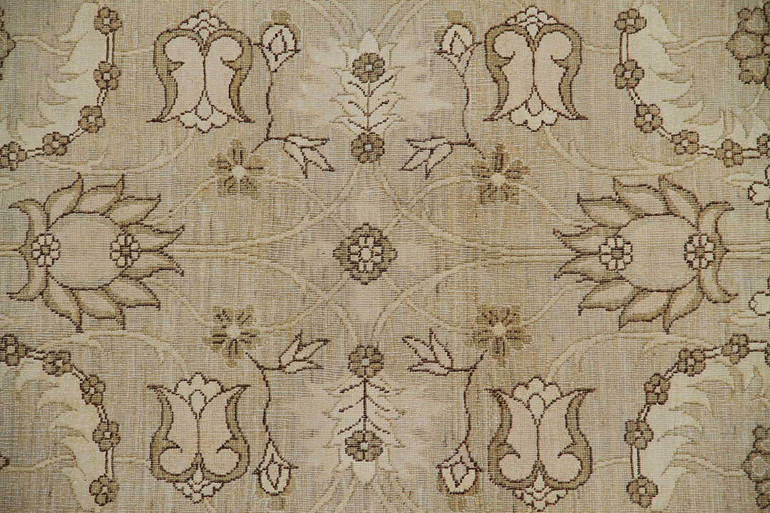 9'x6' Afghan Rug | Wool & Silk | Ariana Fine Polonaise Design Area Rug
