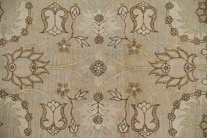9'x6' Afghan Rug | Wool & Silk | Ariana Fine Polonaise Design Area Rug