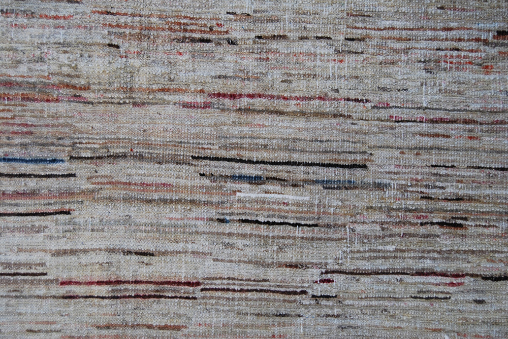 9'x8' Hand-Knotted Modern Stria Rug – Organic Wool | Linear Design
