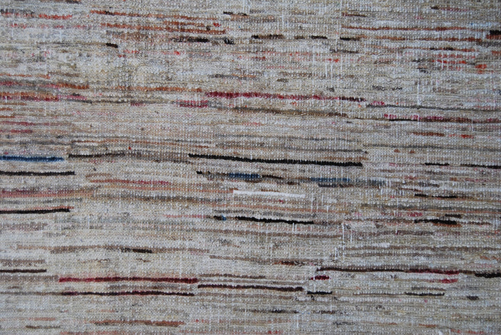 9'x8' Hand-Knotted Modern Stria Rug – Organic Wool | Linear Design