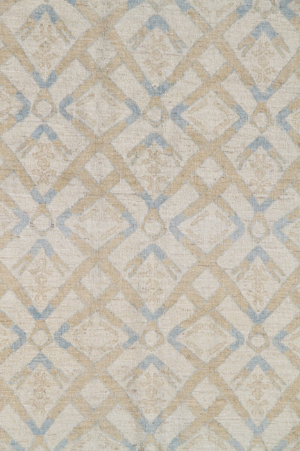 6x9 Ariana Modern Geometric Rug | Gold & Blue Earth Tone Afghan Rug