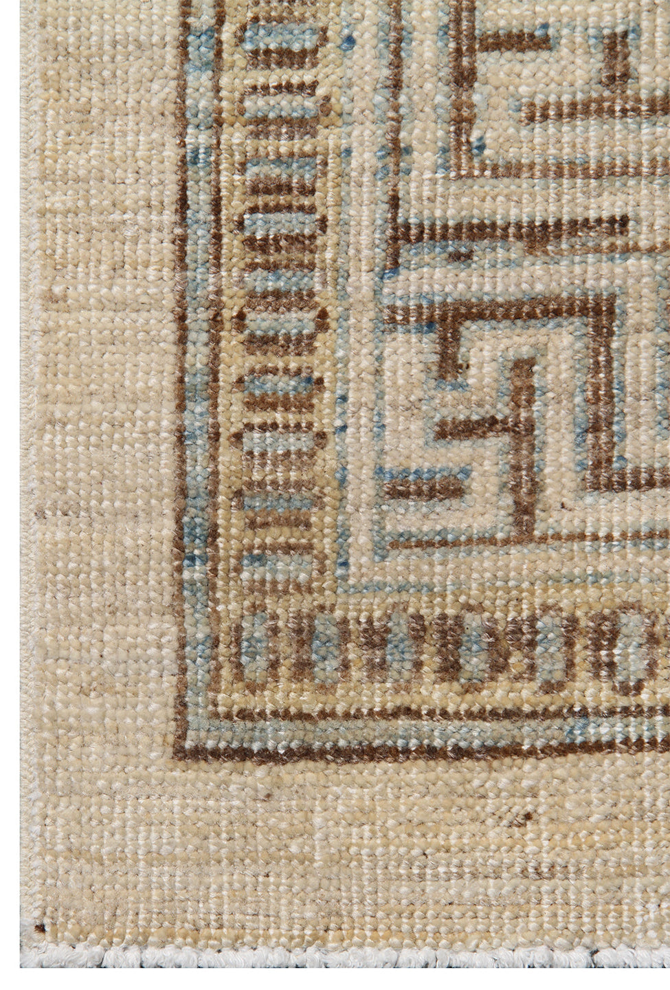 6x9 Ariana Samarkand Geometric Rug | Khotan Design Ivory & Gold