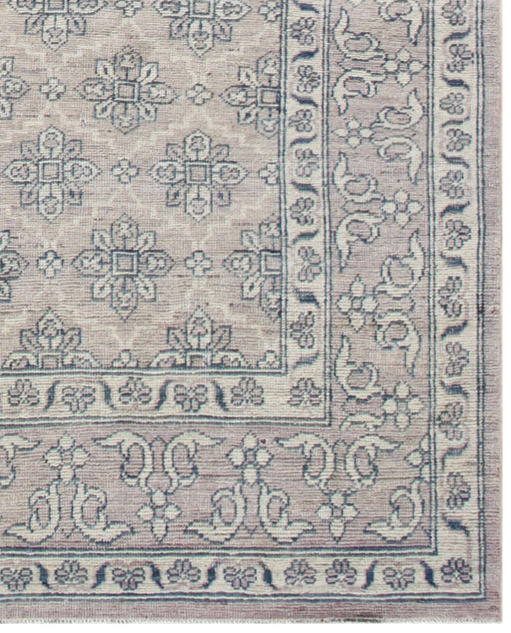 6x9 Ariana Traditional Khotan Rug | Mauve & Blue Afghan Wool