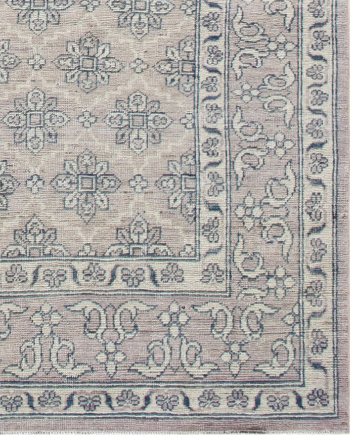 6x9 Ariana Traditional Khotan Rug | Mauve & Blue Afghan Wool