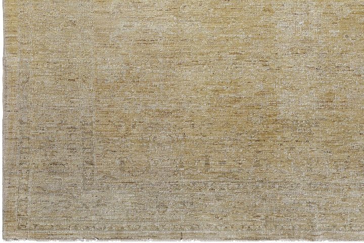 6x7 Ariana Transitional Gold Agra Rug | Hand-Knotted Floral Design