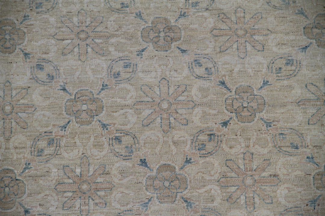 6x9 Ariana Transitional Kerman Rug | Ivory & Blue Persian Design