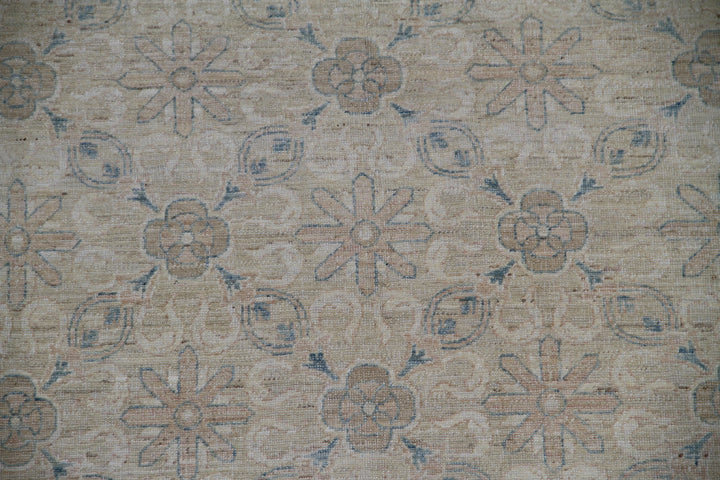 6x9 Ariana Transitional Kerman Rug | Ivory & Blue Persian Design