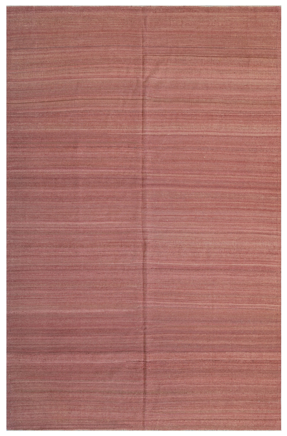 Handwoven wool kilim in copper and cinnamon sunset tones with a striped stria design, crafted in Afghanistan. Luxury flatweave from the Ariana Kilim Collection.