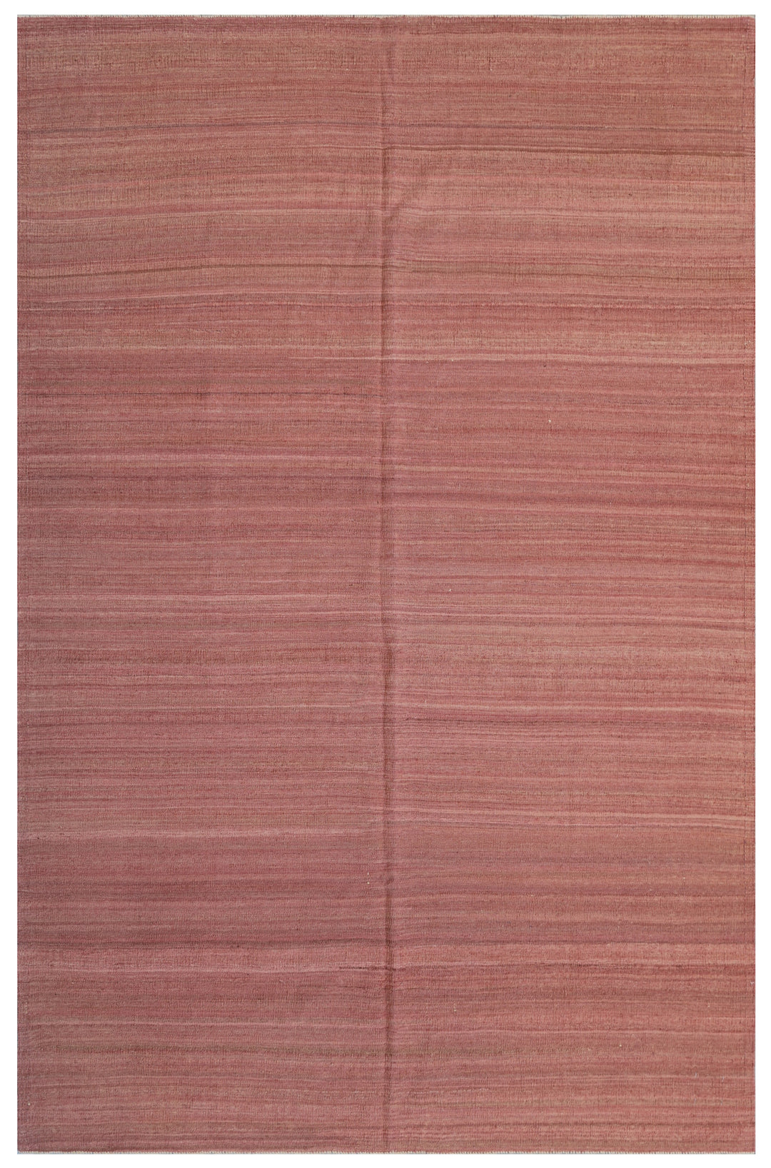 Handwoven wool kilim in copper and cinnamon sunset tones with a striped stria design, crafted in Afghanistan. Luxury flatweave from the Ariana Kilim Collection.