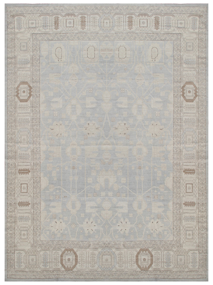 Persian Bakhshayesh Design Rug | Large Blue Ivory Rug