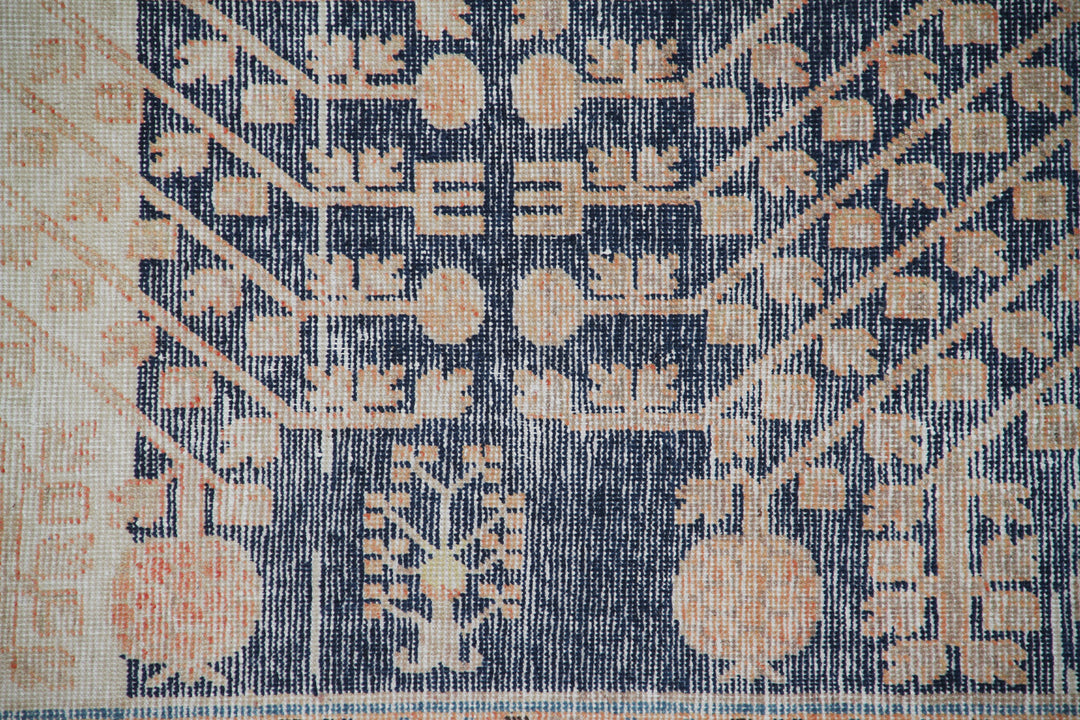 Close Up of Antique Samarkand Rug