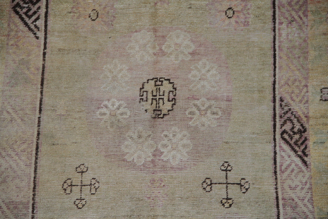 Rare One of a Kind Antique Samarkand East Turkistan Rug