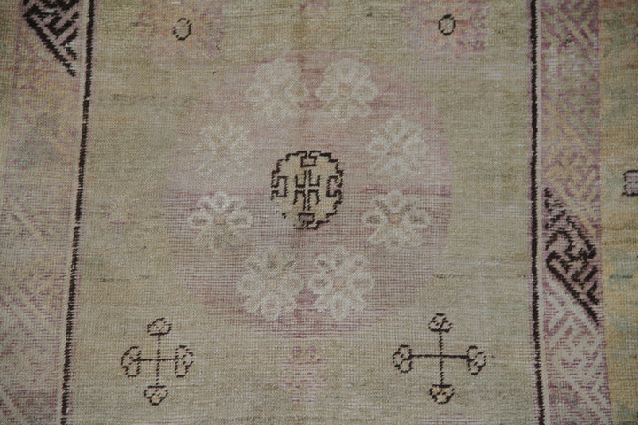Rare One of a Kind Antique Samarkand East Turkistan Rug