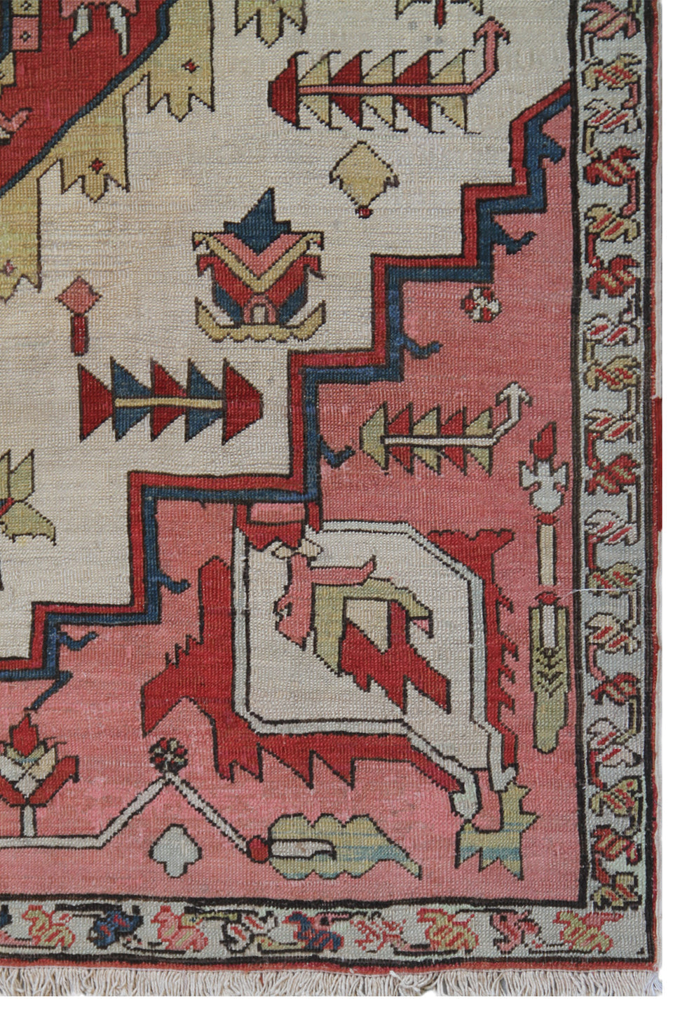Late 19th Century Antique Serapi Fragment Rug