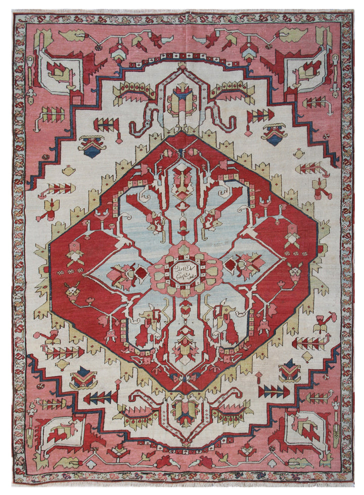 Late 19th Century Antique Serapi Fragment Rug