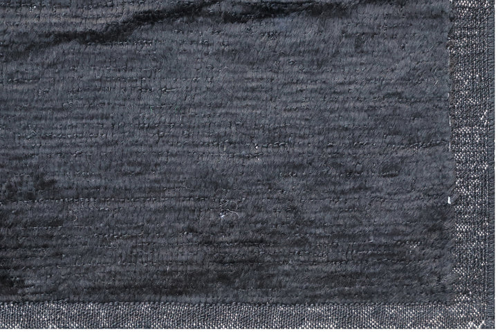 Ariana Barchi Collection 6x9 Solid Black Moroccan Style Hand-Knotted Wool Rug