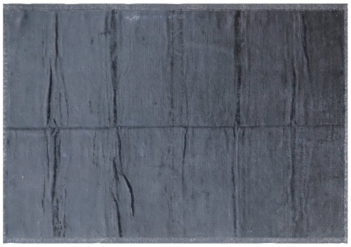 Ariana Barchi Collection 6x9 Solid Black Moroccan Style Hand-Knotted Wool Rug
