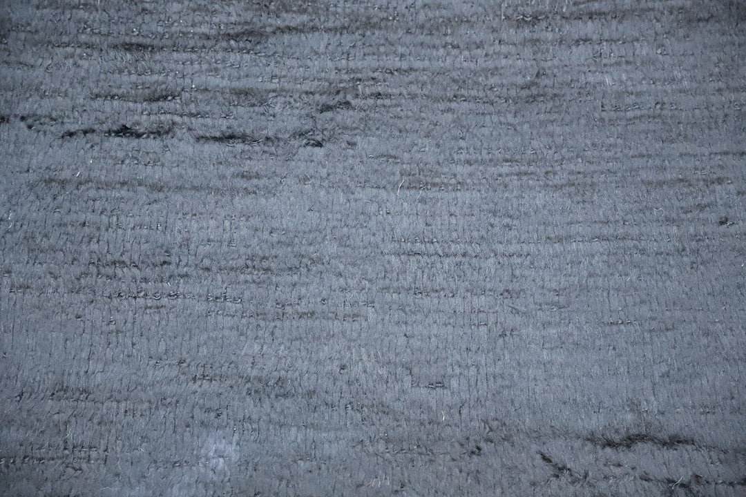 Ariana Barchi Collection 6x9 Solid Black Moroccan Style Hand-Knotted Wool Rug