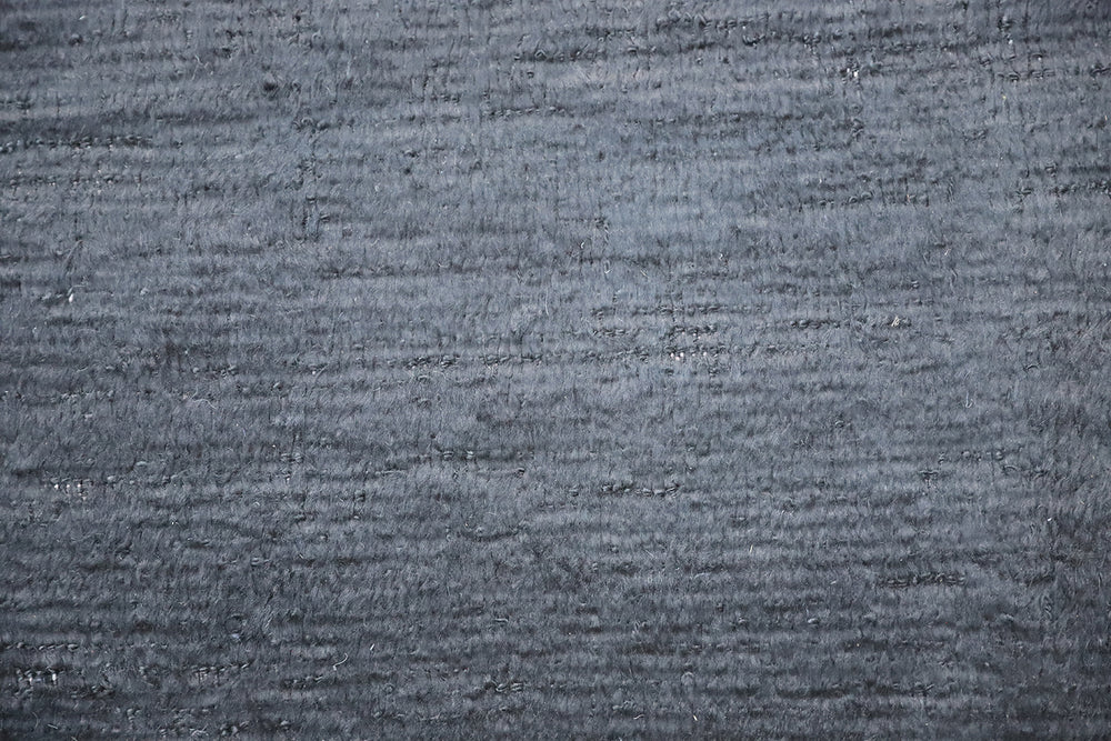 Ariana Barchi Collection 6x9 Solid Black Moroccan Style Hand-Knotted Wool Rug