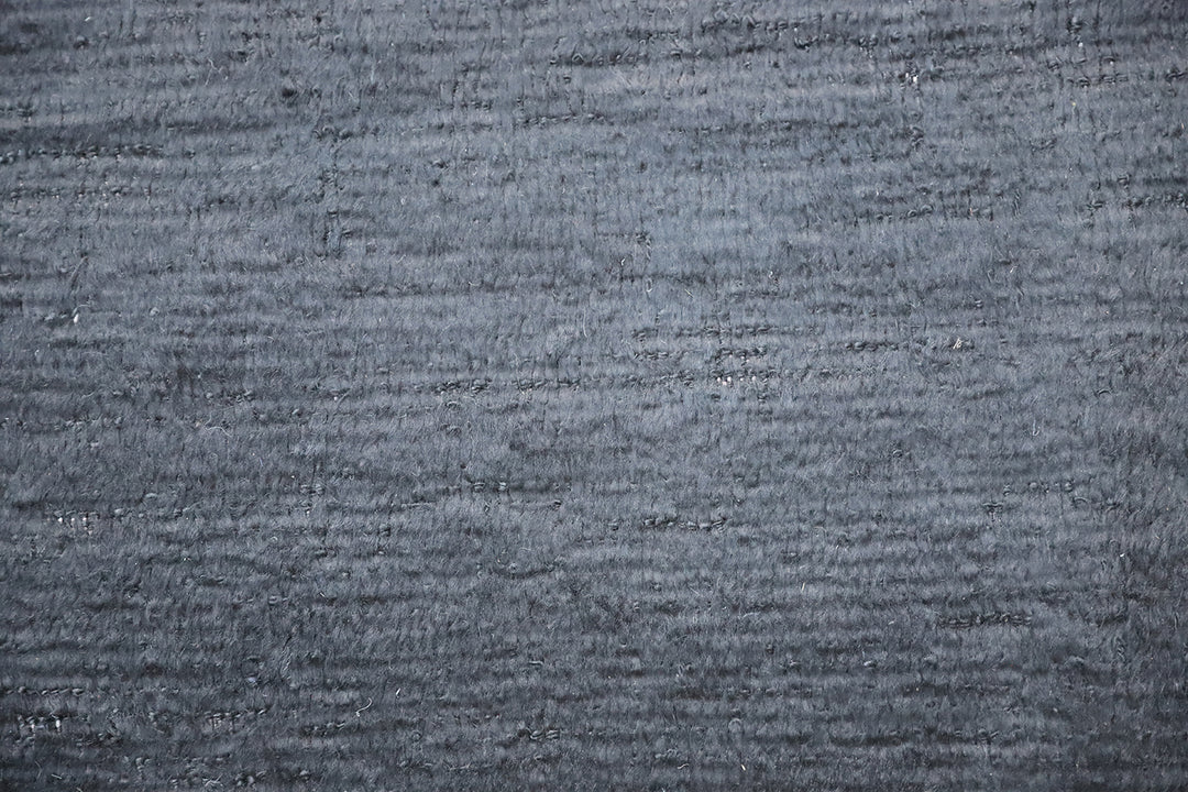 Ariana Barchi Collection 6x9 Solid Black Moroccan Style Hand-Knotted Wool Rug