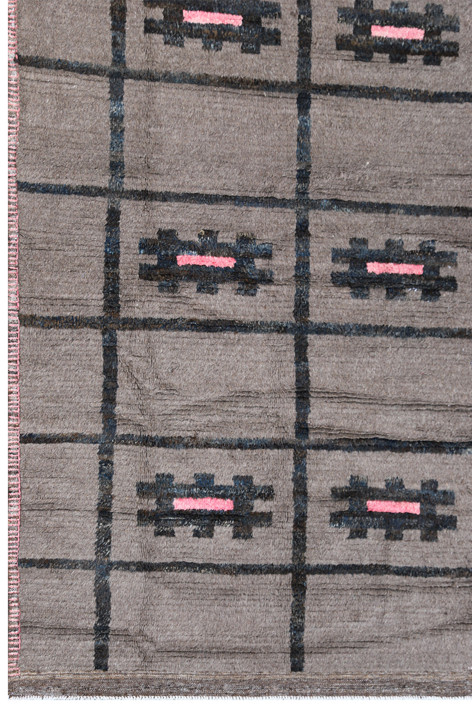 Ariana Barchi Collection: Hand-Knotted Moroccan Style Geometric Shag Rug