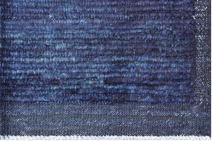 5'x7' Navy Blue Geometric Hand-Knotted Wool Rug - Ariana Barchi Collection