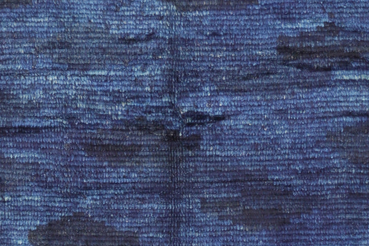 5'x7' Navy Blue Geometric Hand-Knotted Wool Rug - Ariana Barchi Collection