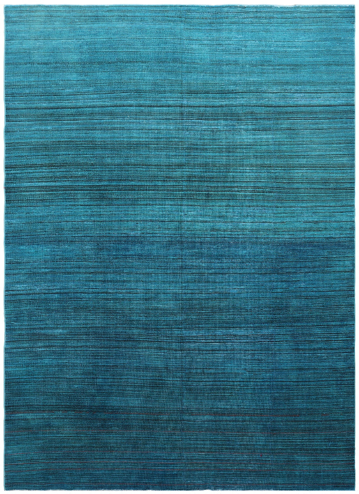 Ariana Rugs 9'4" x 6'3" Blue Steria Over Dye Hand-Knotted Rug