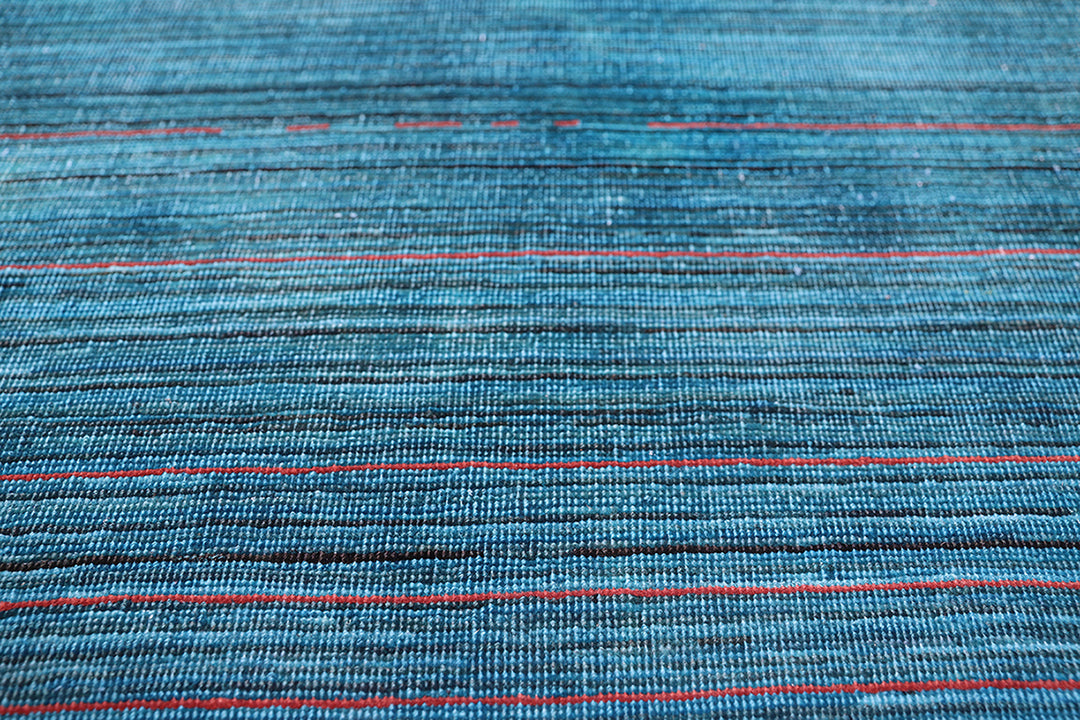 Ariana Rugs 9'4" x 6'3" Blue Steria Over Dye Hand-Knotted Rug