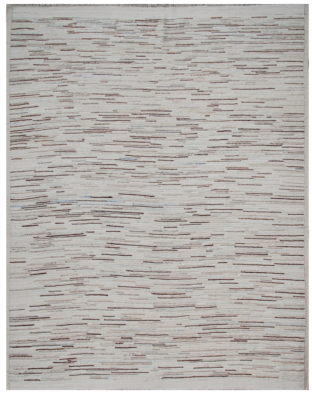 Authentic Ariana Embroidered Kilim - Neutral Earth Tone Design