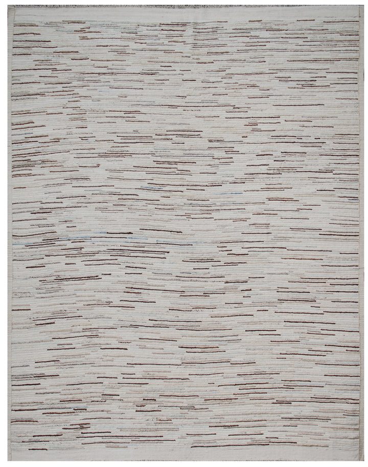 Authentic Ariana Embroidered Kilim - Neutral Earth Tone Design