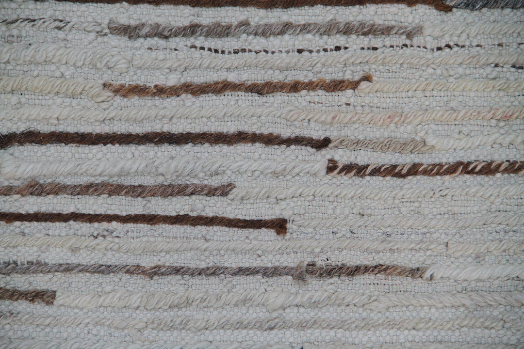 Authentic Ariana Embroidered Kilim - Neutral Earth Tone Design