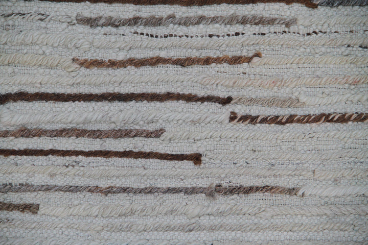 Authentic Ariana Embroidered Kilim - Neutral Earth Tone Design