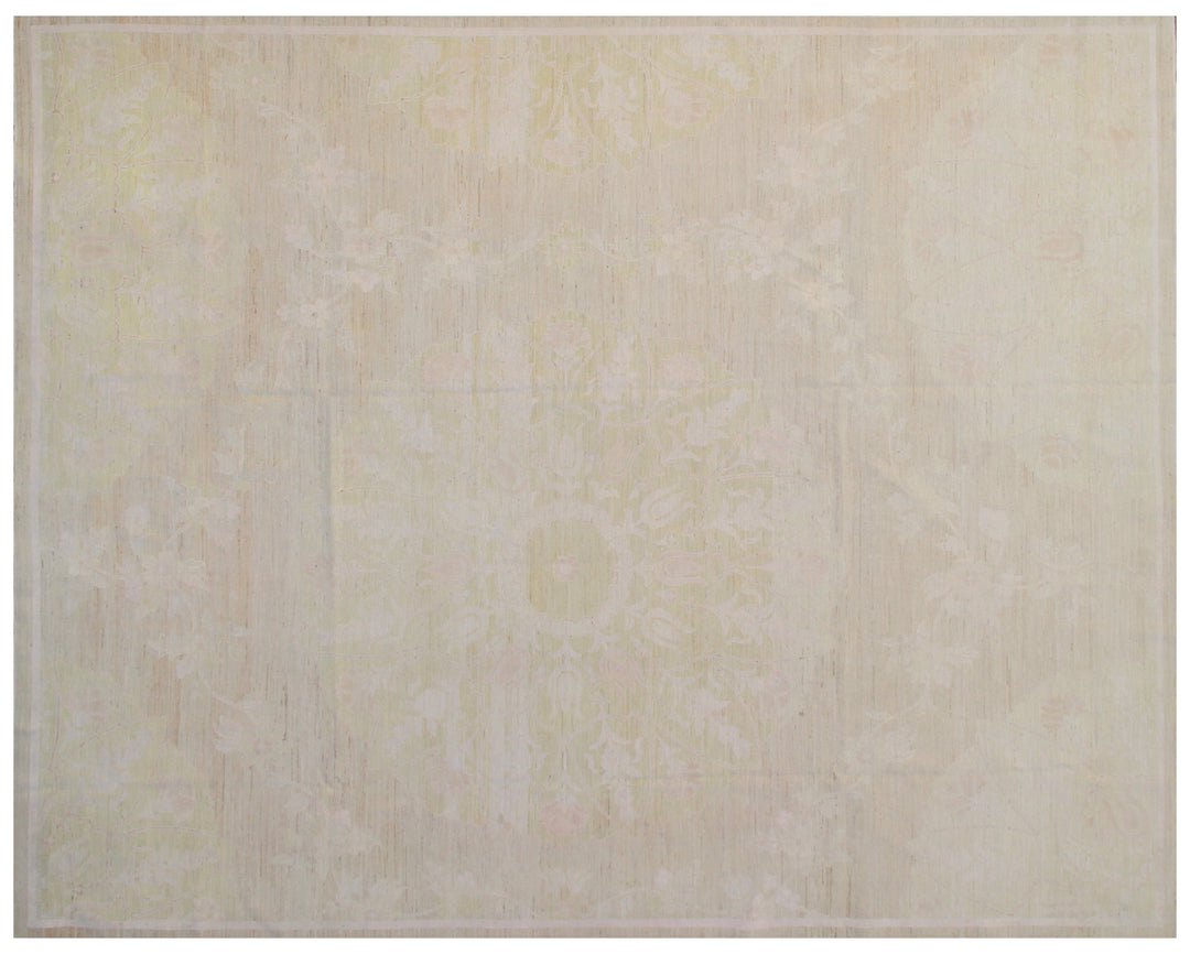 8x9 Pale Green Ariana Rug | Faded Ottoman Wool & Silk