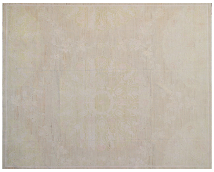 8x9 Pale Green Ariana Rug | Faded Ottoman Wool & Silk