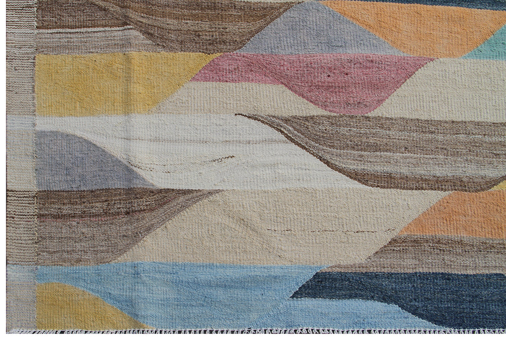 Authentic Ariana Hand-Knotted Kilim - Large Colorful Modern Design