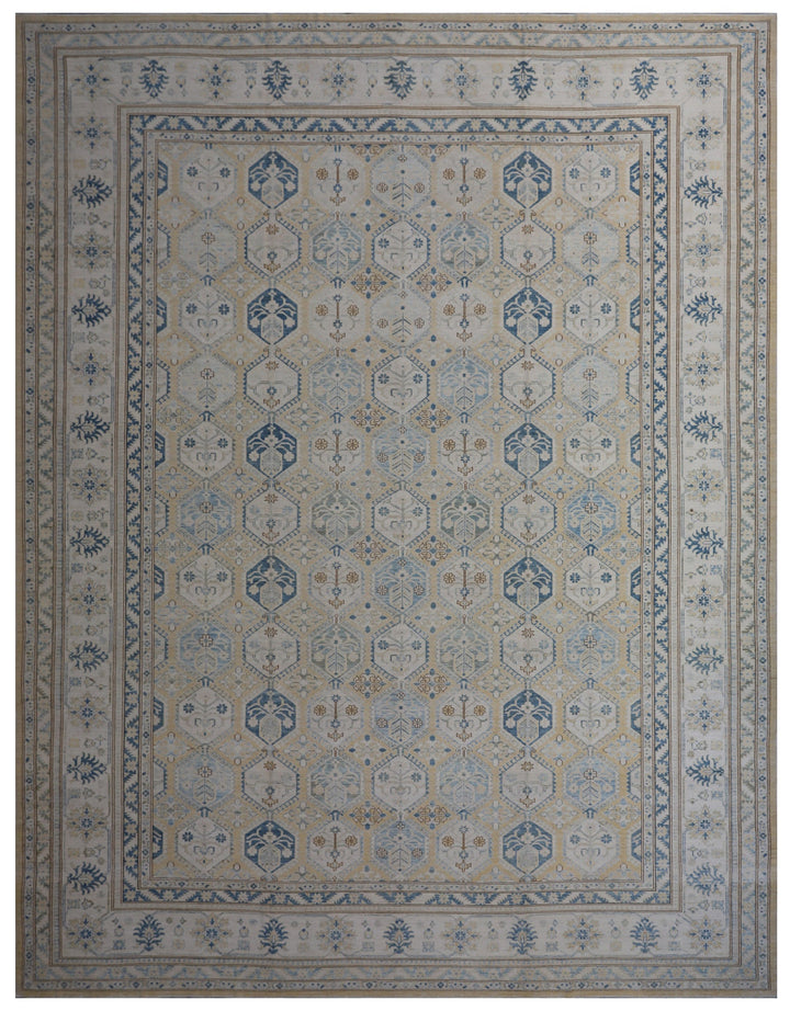 13'x17' Ariana Rugs Hand-Knotted Caucasian Geometric Design