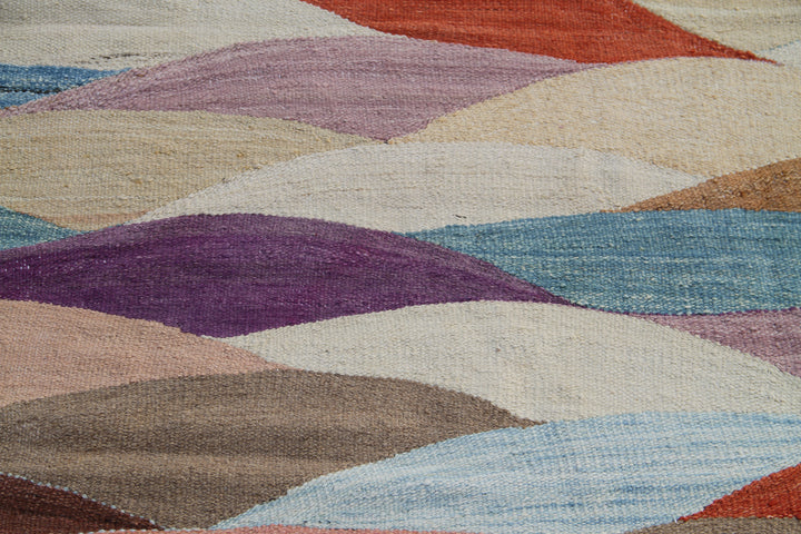 9'x12' Ariana Jewel Tone Geometric Kilim Handwoven in Maimana