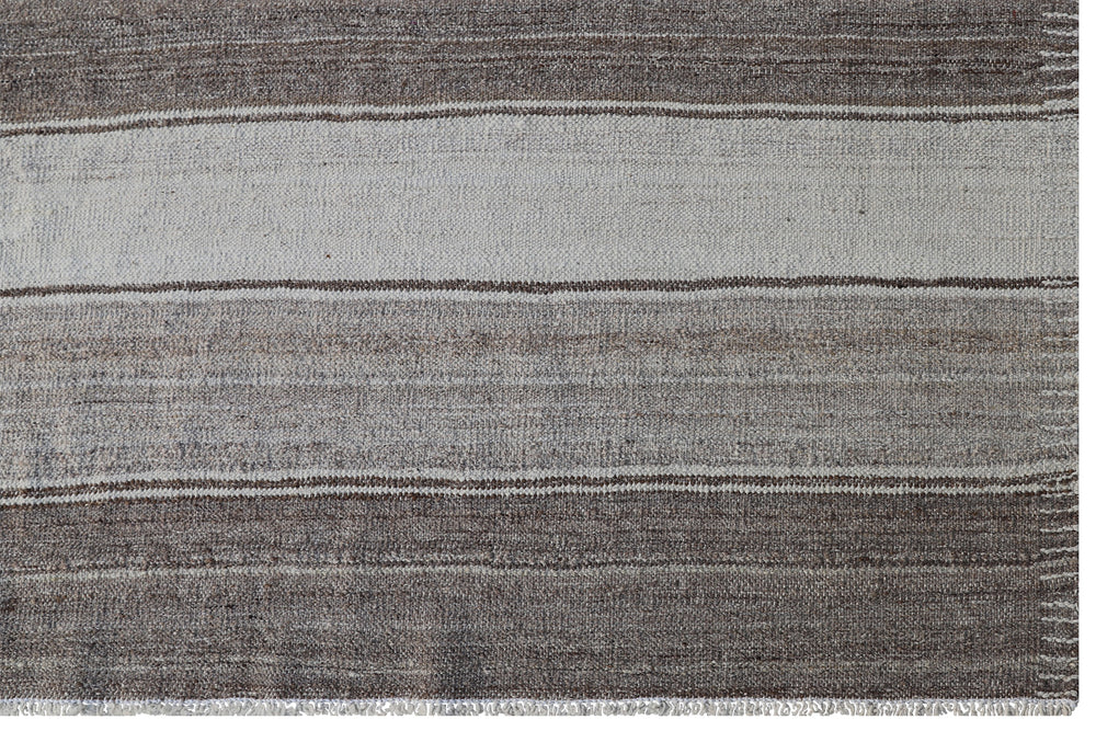 Ariana Rugs Handwoven Earth Tone Stripe Kilim - 6'3" x 9'5"