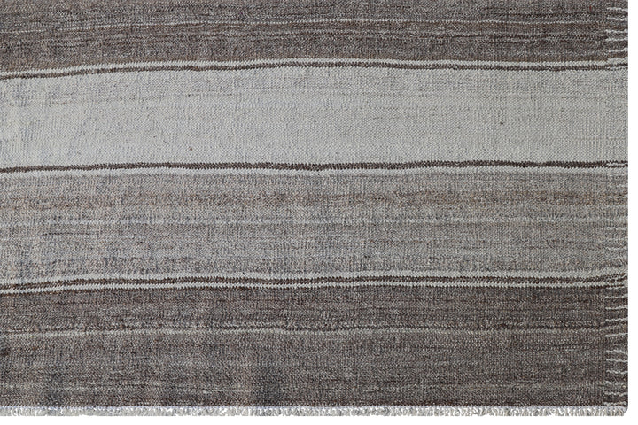 Ariana Rugs Handwoven Earth Tone Stripe Kilim - 6'3" x 9'5"