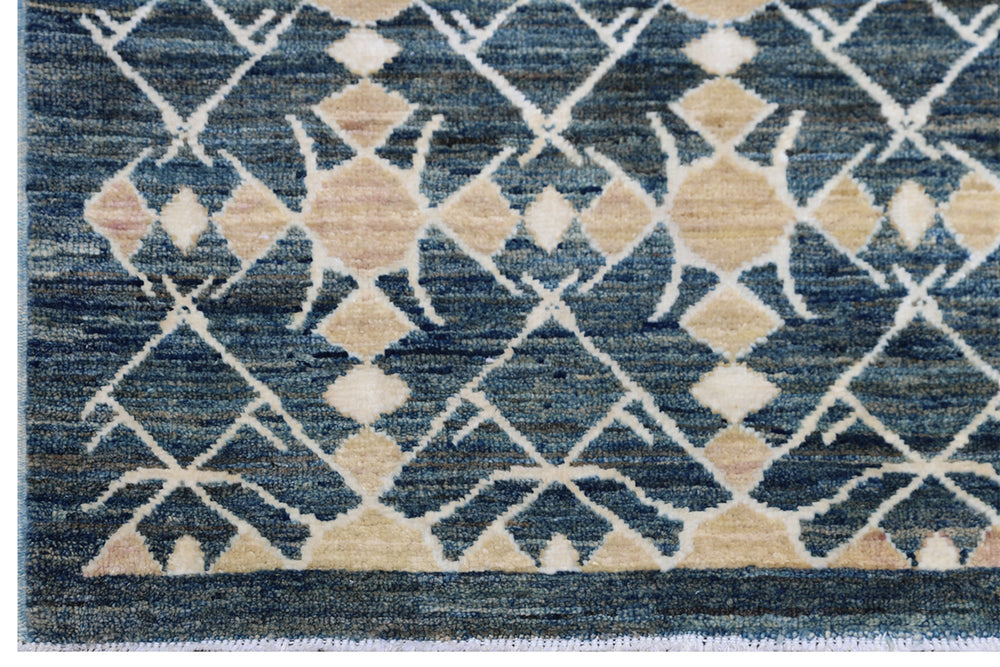 9x12 Geometric Ariana Modern Hand-Knotted Afghan Rug