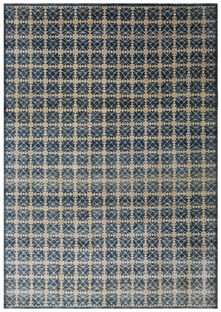 9x12 Geometric Ariana Modern Hand-Knotted Afghan Rug