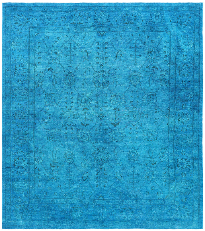 8x10 Blue Ariana Overdye Floral Rug