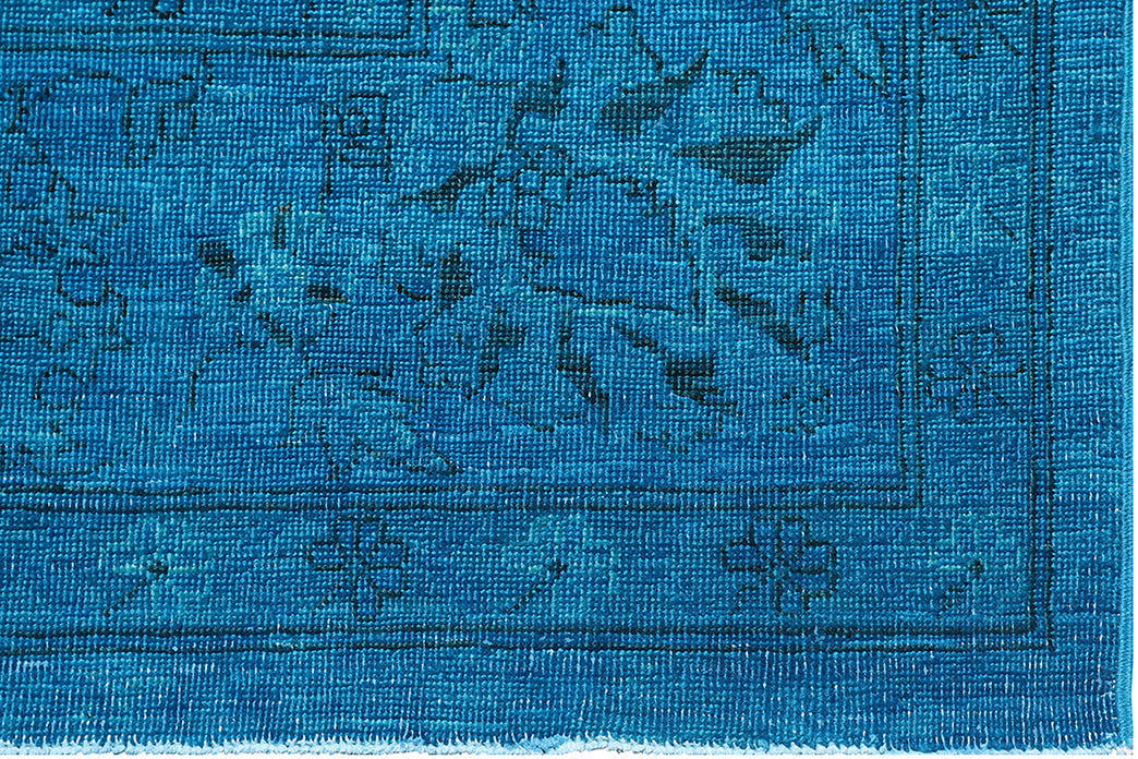 8x10 Blue Ariana Overdye Floral Rug