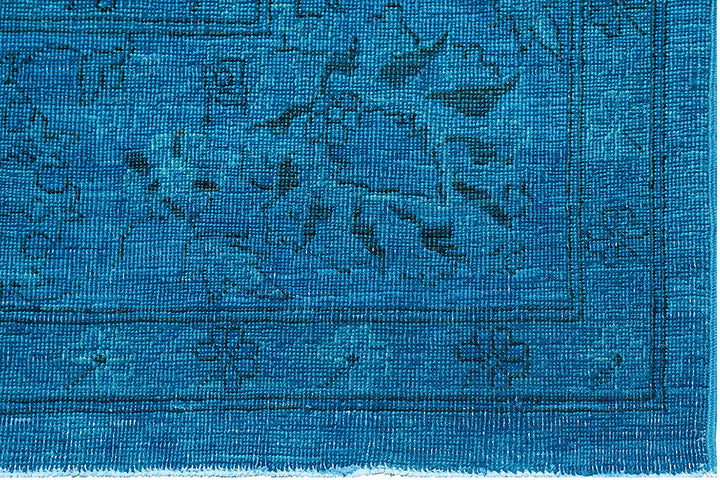 8x10 Blue Ariana Overdye Floral Rug