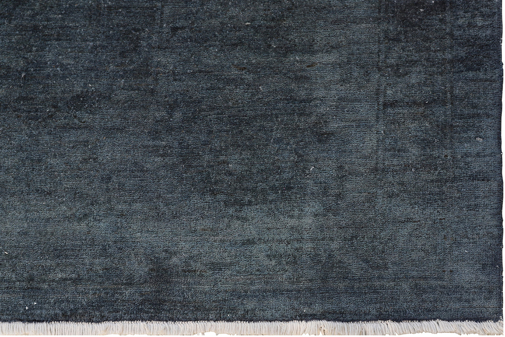 9x11 Ariana Grey and Blue Overdye Afghan Rug