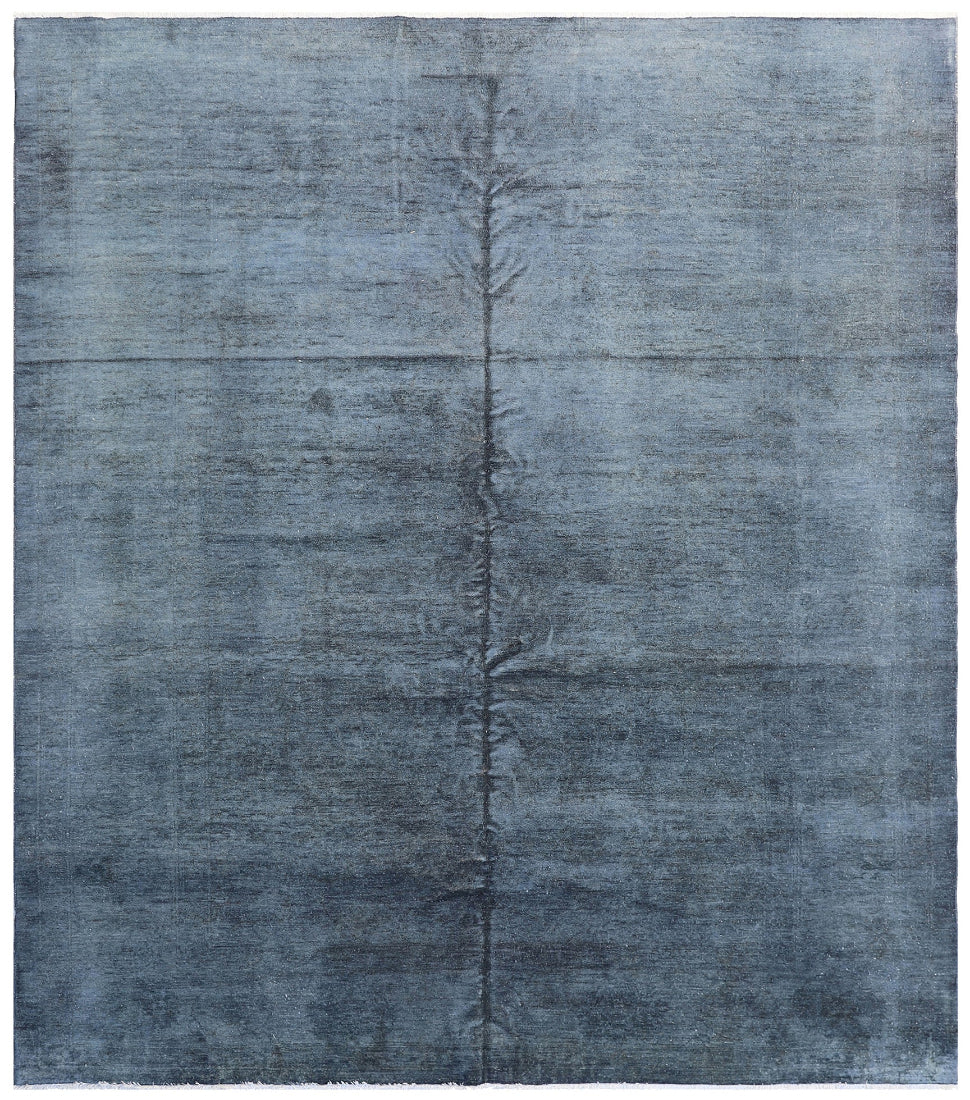 9x11 Ariana Grey and Blue Overdye Afghan Rug