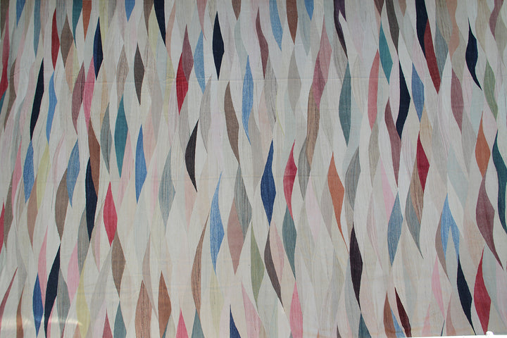 Ariana Rugs 16'x26' handwoven colorful contemporary multi-jewel tone wool kilim area rug crafted by skilled Uzbek women in Afghanistan on a cotton foundation.