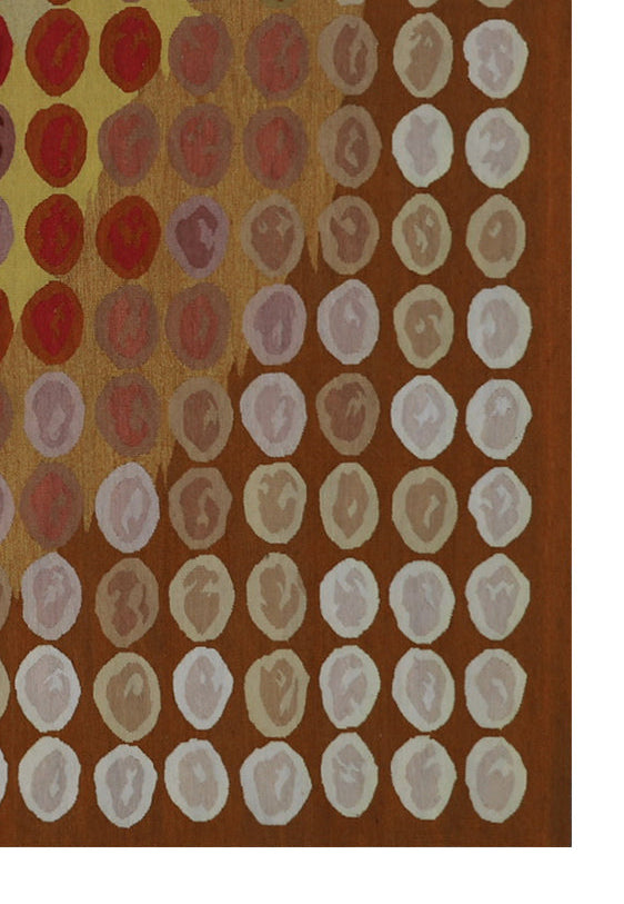 Ariana Rugs 6x6 Modern Aubusson Hand-Woven Wool and Silk Kilim